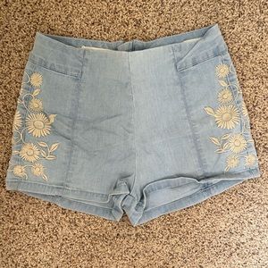 Size 3 BullHead Crochet Denim Shorts